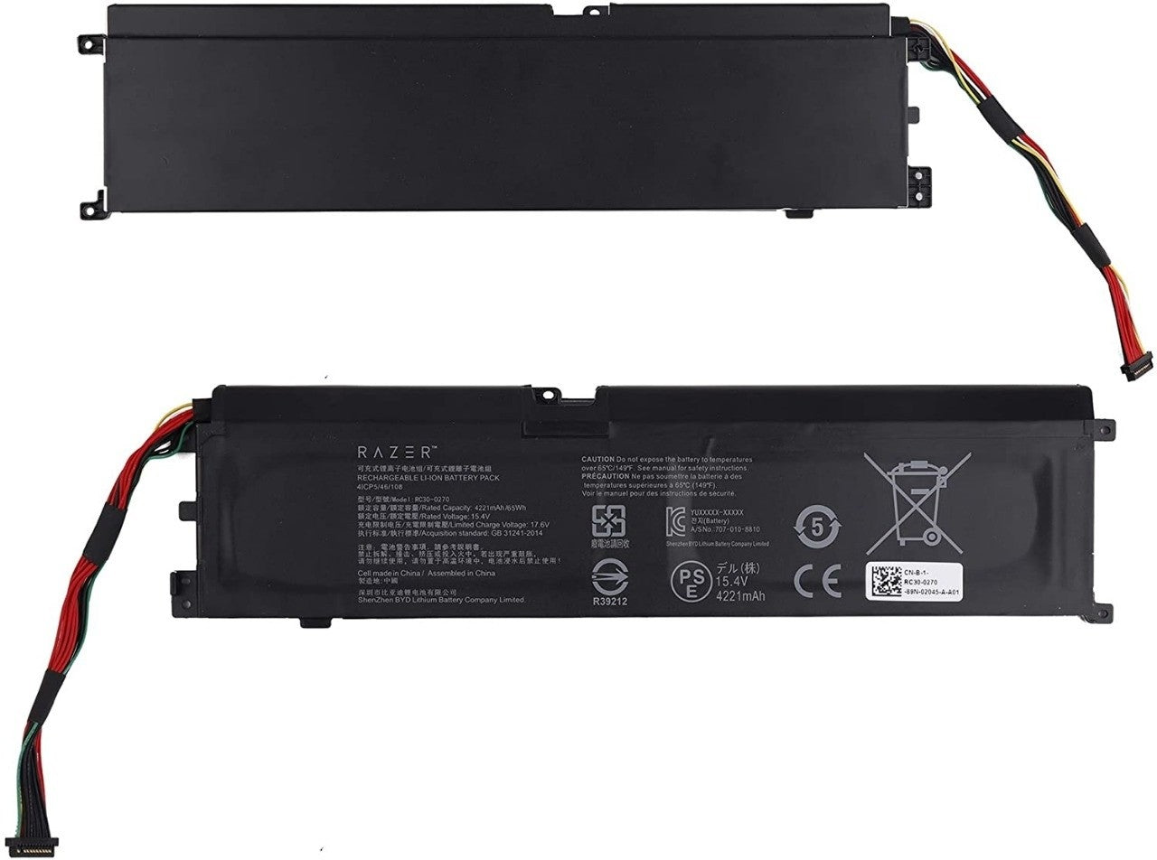 Genuine RC30-0270 Laptop Battery for Razer Blade 15 Base (2018 &amp; 2019 Models) – 15.4V 65Wh, Compatible with RZ09-0270, RZ09-02705E76, RZ09-02705E76-R3U1, RZ09-02705E75-R3U1, RZ09-0300 OneCart