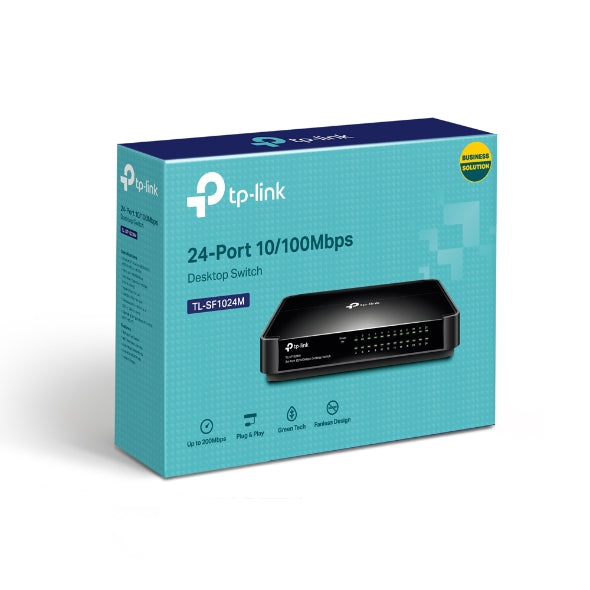 TP-Link TL-SF1024M 24-Port 10/100 Mbps Desktop Switch | Plug-and-Play, Energy Efficient, Reliable Fast Ethernet, Metal Casing OneCart