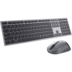 Dell Premier Multi-Device Wireless Keyboard and Mouse Combo 2.4GHz Wireless &amp; Bluetooth 5.0, Multi-Host Connectivity, USB Receiver, English-Arabic Layout, Ergonomic Full-Size Keyboard with Programmable Keys, Silent Mouse, Titan Gray | KM7321W OneCart