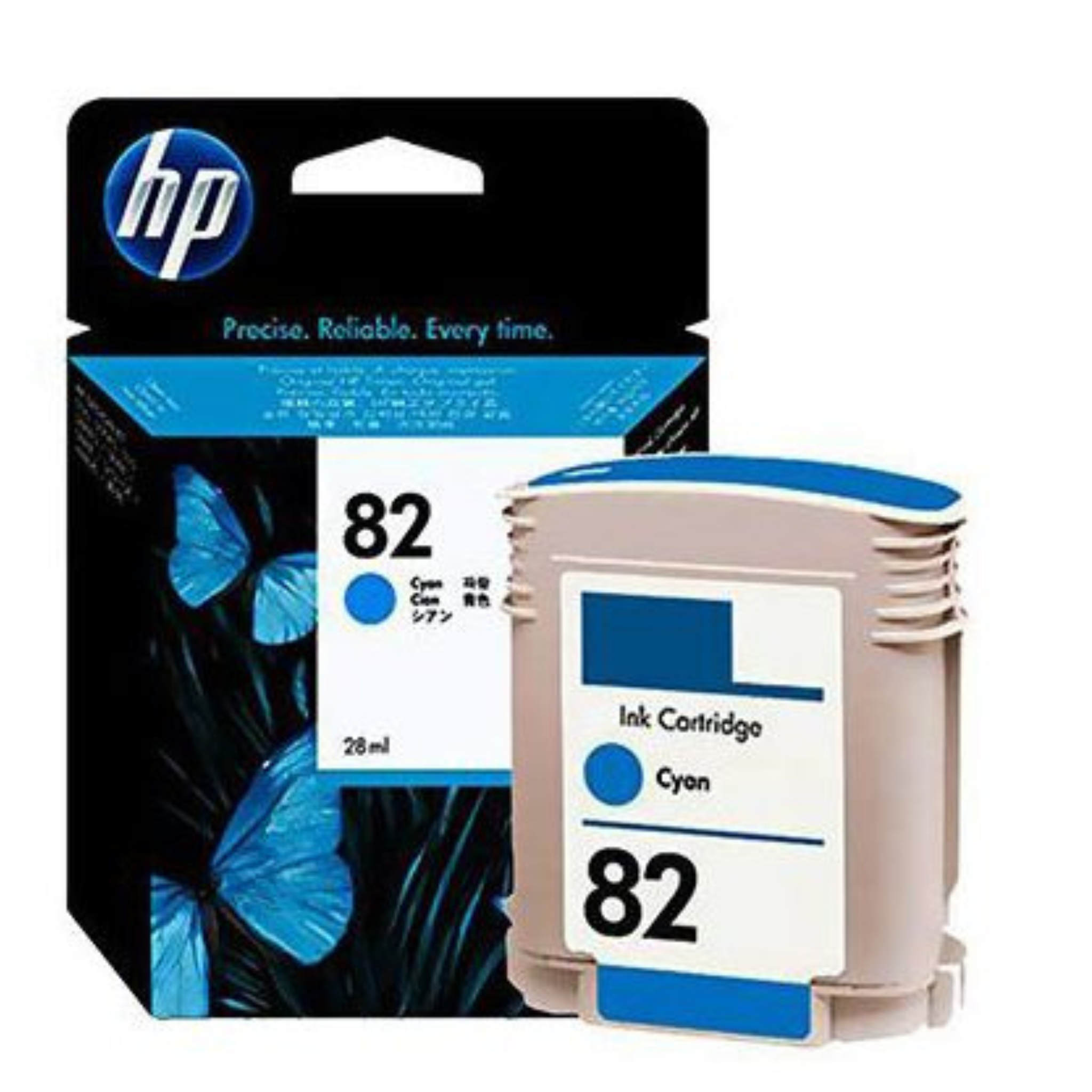 HP 82 Ink Cartridges High-Yield Original Ink for HP DesignJet Printers | Compatible with HP DesignJet 500, 510, 800 Series Available in Black, Cyan, Magenta, and Yellow for Sharp, Professional Prints Cyan OneCart