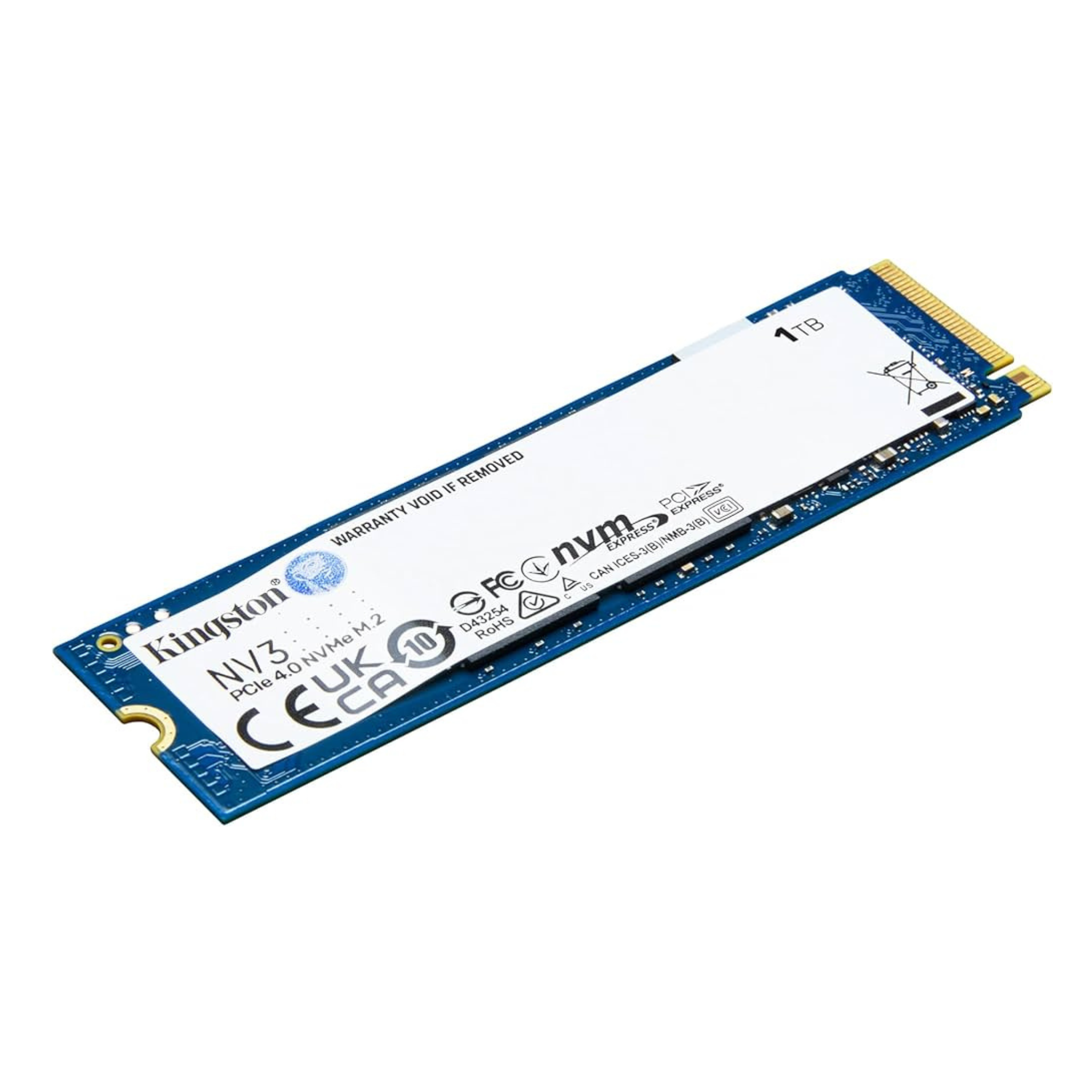 Kingston NV3 1TB PCIe 4.0 NVMe Internal SSD – M.2 2280, 6000MB/s Read, 4000MB/s Write, 3D NAND, 320 TBW | SNV3S/1000G OneCart
