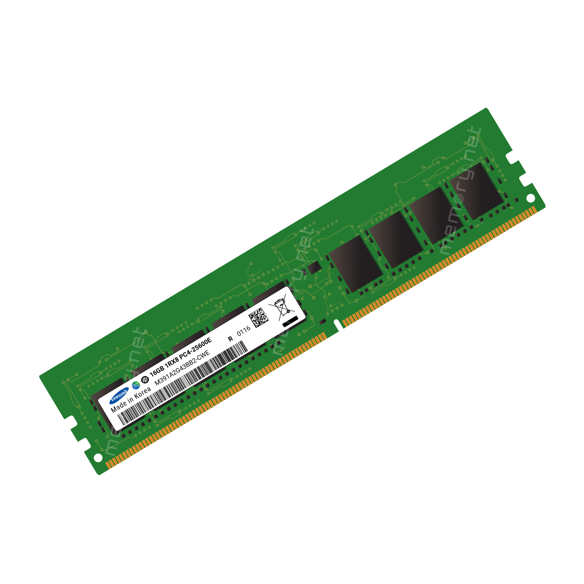 SAMSUNG M393A2K43EB3-CWE 16GB PC4-25600 DDR4 Server Memory, 3200 MHz, CL22, 288-Pin RDIMM, 1.2V | M393A2K43EB3-CWEGY OneCart