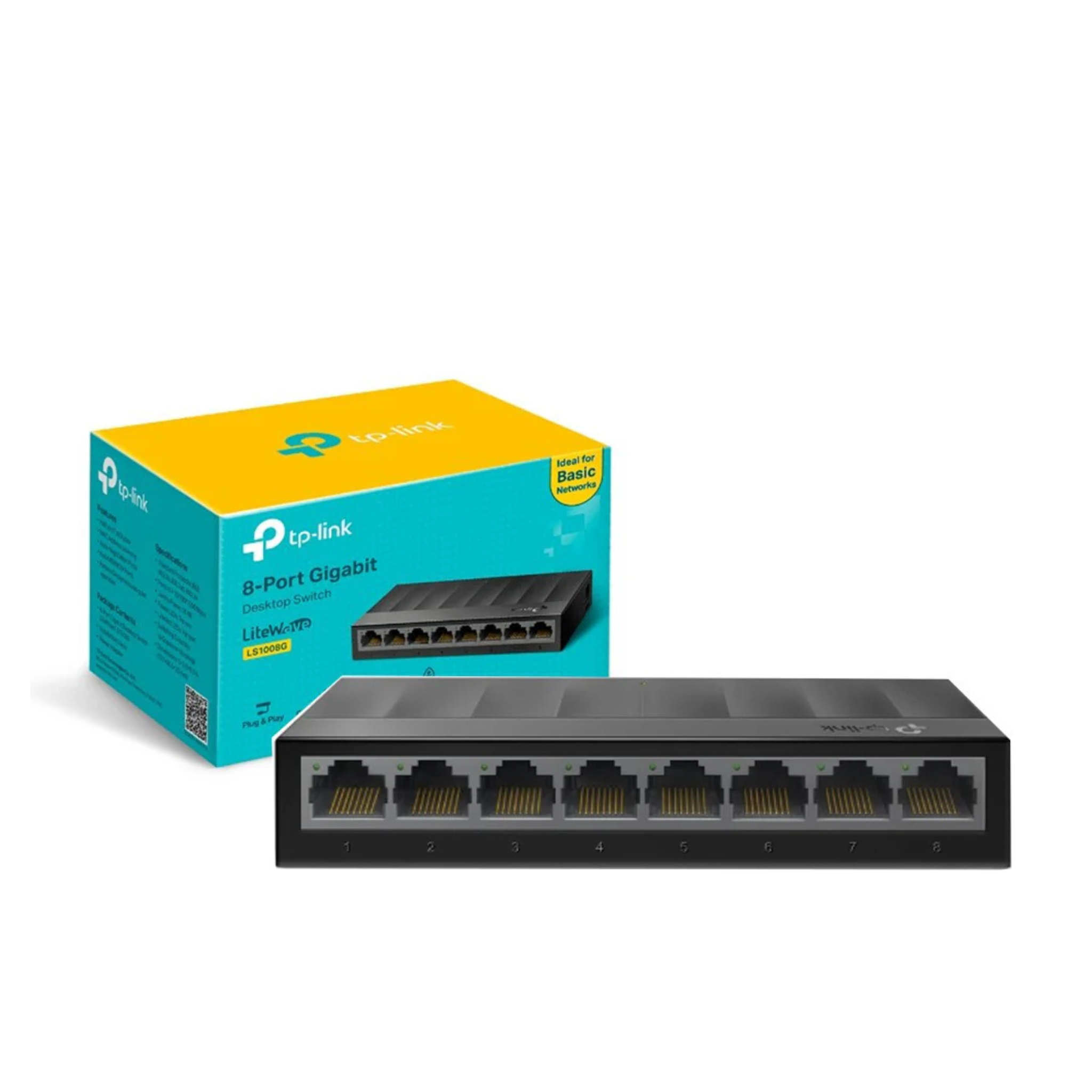 TP-Link LiteWave LS1008G 8-Port Gigabit Desktop Switch | High-Speed Unmanaged Network Switch for Home, Office, Gaming, CCTV, and Streaming | Plug-and-Play, Fanless, Energy-Efficient Design OneCart