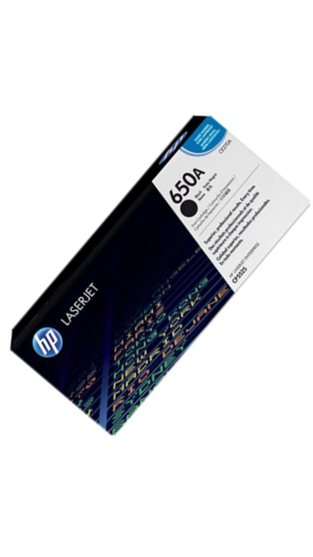 HP 650A Black Original Laserjet Colour Toner Cartridge, CE270A OneCart
