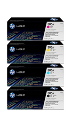 HP Original 305A Toner Cartridge CE410A / CE411A / CE412A / CE413A 4Pack OneCart