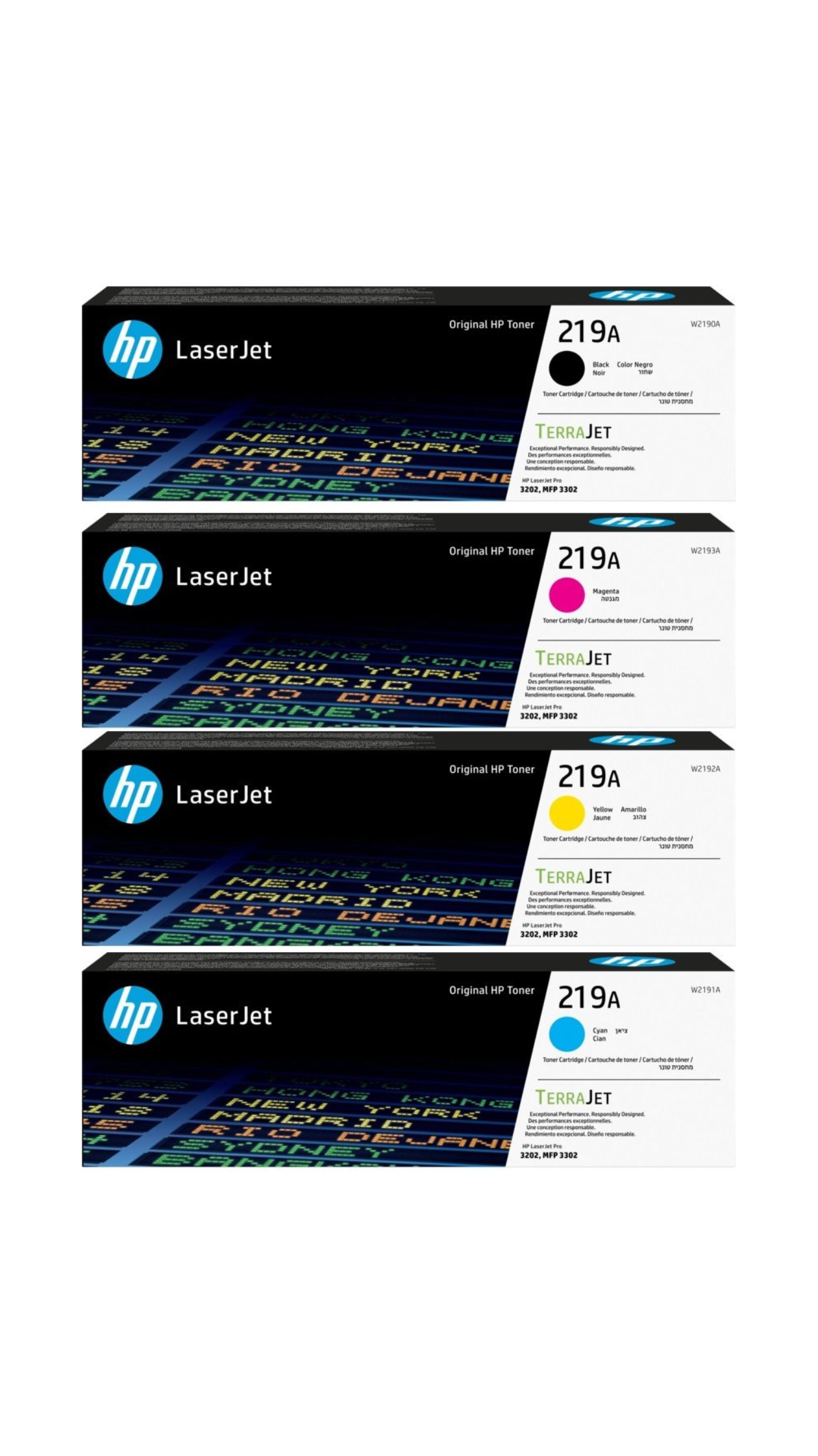 HP 219A Full Set Original Standard Capacity Toner Cartridges (4 Pack) OneCart
