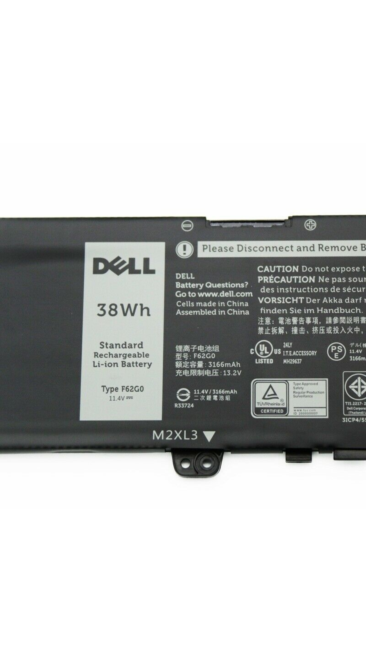 Genuine Dell Inspiron 13 2-in-1l Inspiron 13 38Wh 3-cell Laptop Battery OneCart
