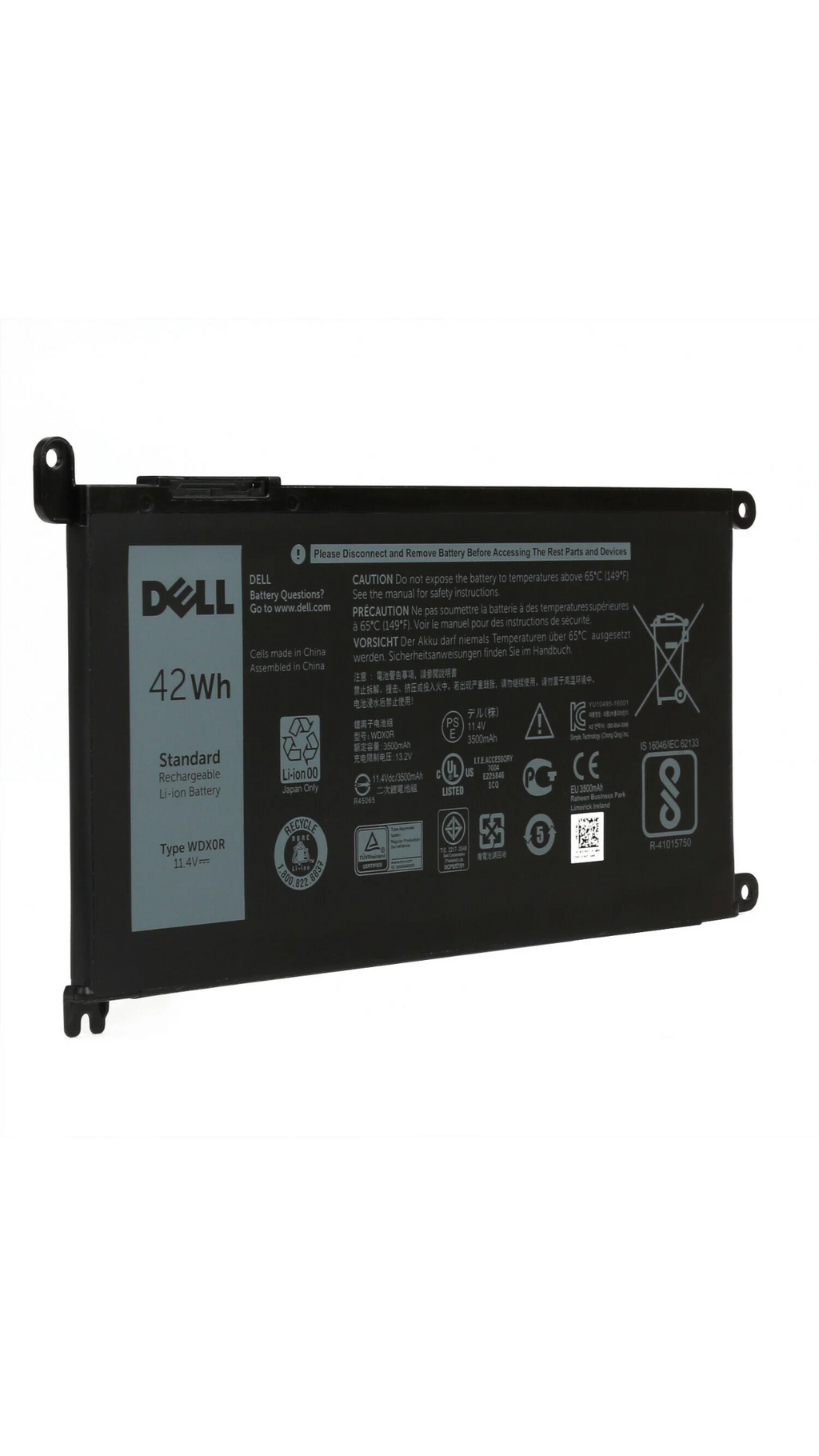 Original Dell Inspiron 13 WDXOR P75G001 P69G P69G001 P66F001 7579 7569 P58F and Inspiron 17 5765 5767 42Wh 4-cell 11.4V Battery OneCart