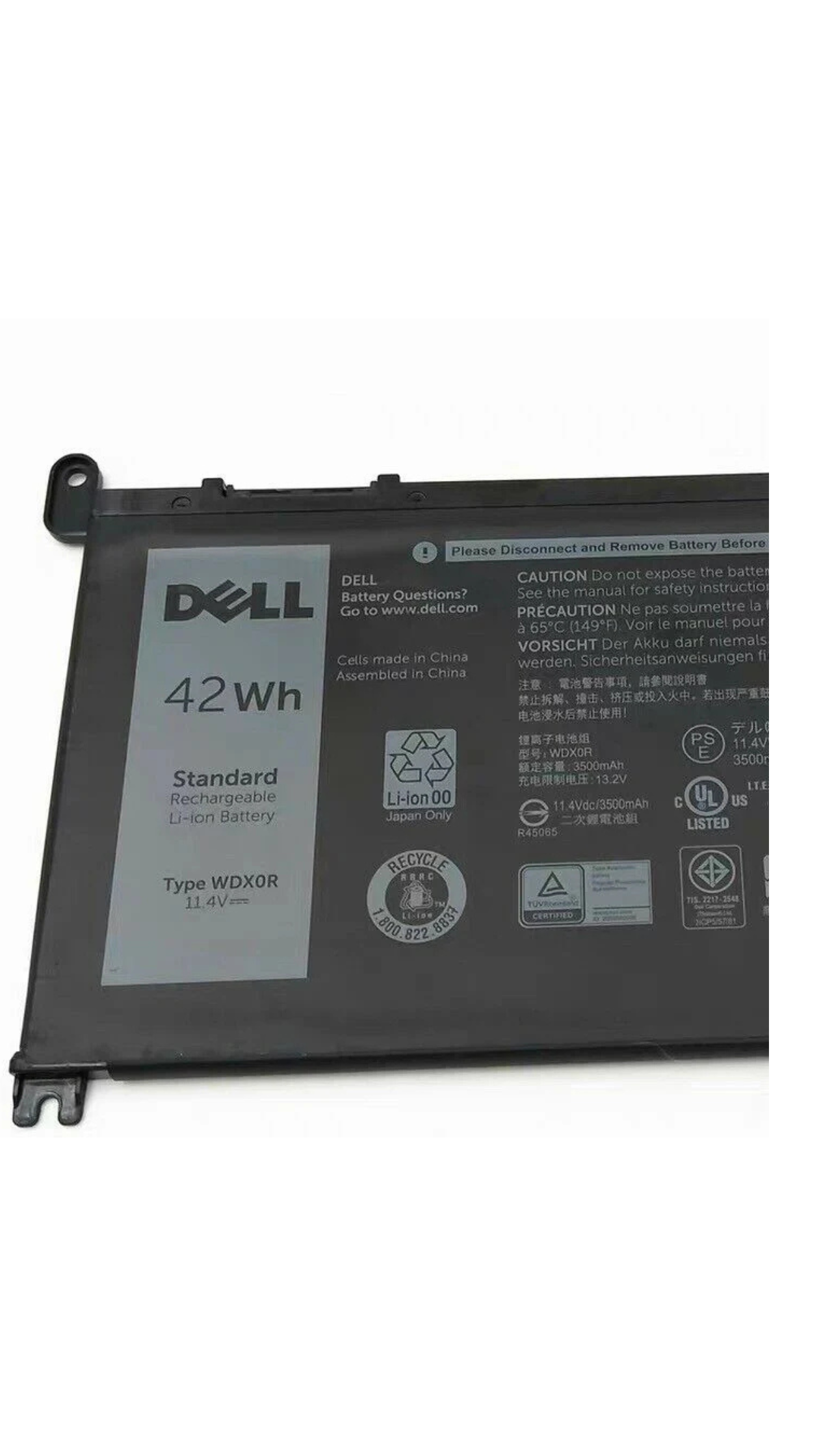 Original Dell Inspiron 13 WDXOR P75G001 P69G P69G001 P66F001 7579 7569 P58F and Inspiron 17 5765 5767 42Wh 4-cell 11.4V Battery OneCart