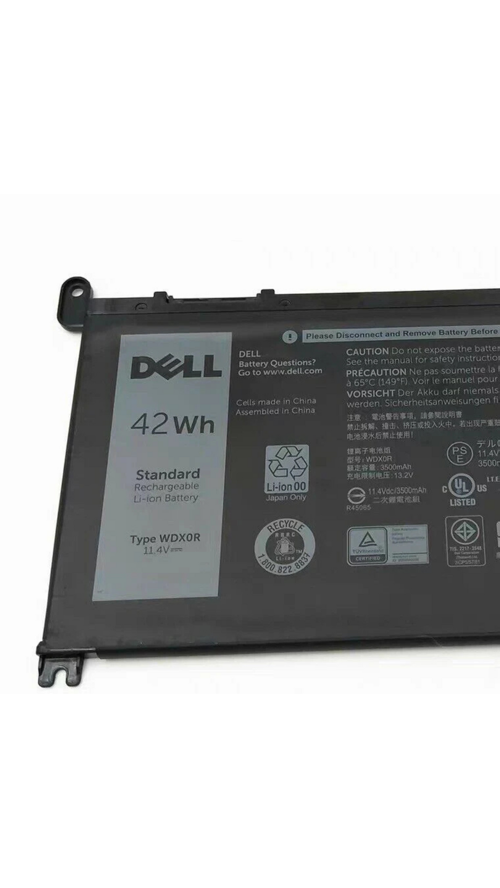 Original WDX0R Dell Inspiron 13 7368 42Wh Laptop Battery OneCart