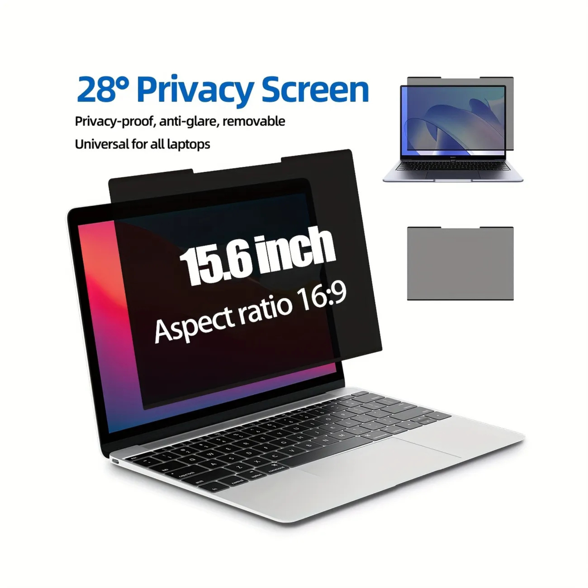 15.6 Inch Laptop Privacy Screen Filter for 16:9 Widescreen Display&nbsp;Computer Monitor Privacy and Anti-Glare Protector OneCart