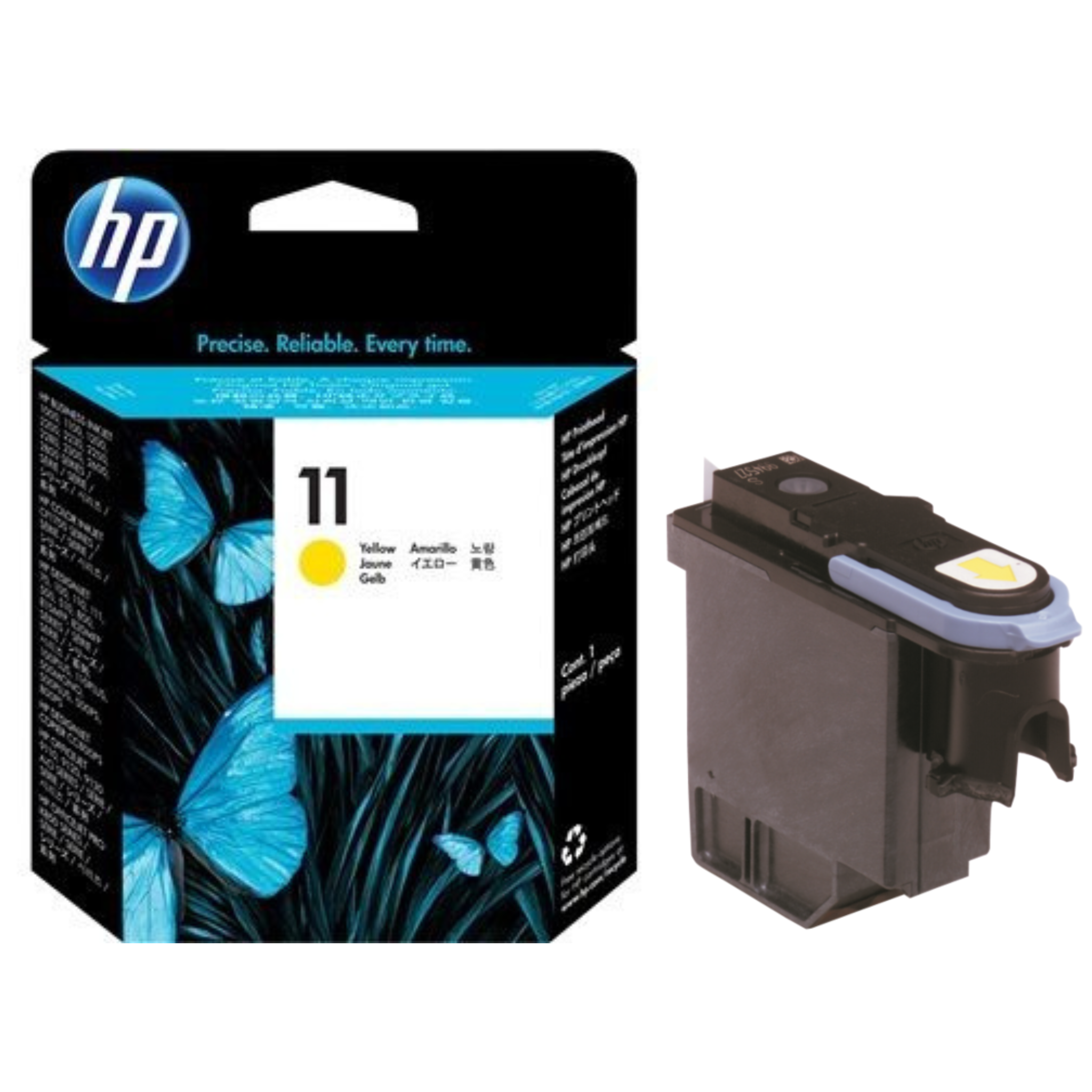 HP 11 Printhead Black (C4810A) | Cyan (C4811A) | Magenta (C4812A) | Yellow (C4813A) Original HP Printhead for DesignJet and Business Inkjet Printers Yellow OneCart