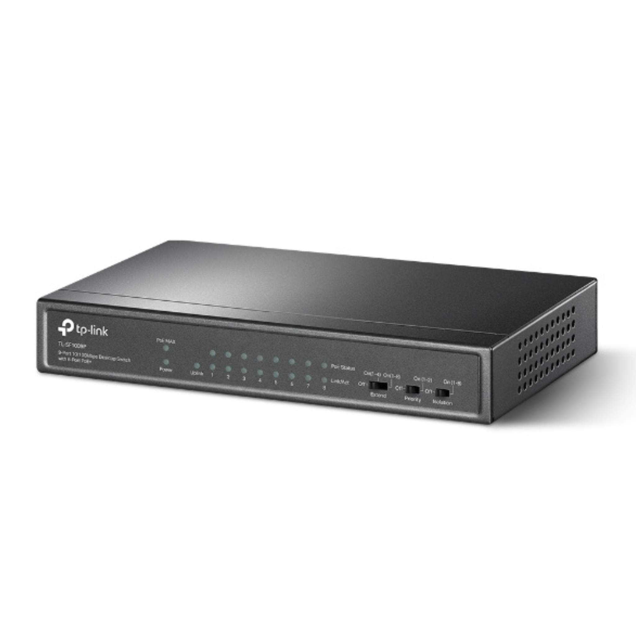 TP-Link TL-SF1009P 9-Port Desktop Switch with 8-Port PoE+ | Unmanaged Fast Ethernet Switch with 8 PoE+ Ports, 65W Power Budget, Plug-and-Play Setup, Compact Metal Housing, Ideal for CCTV, Access Points, and Small Office Networks OneCart