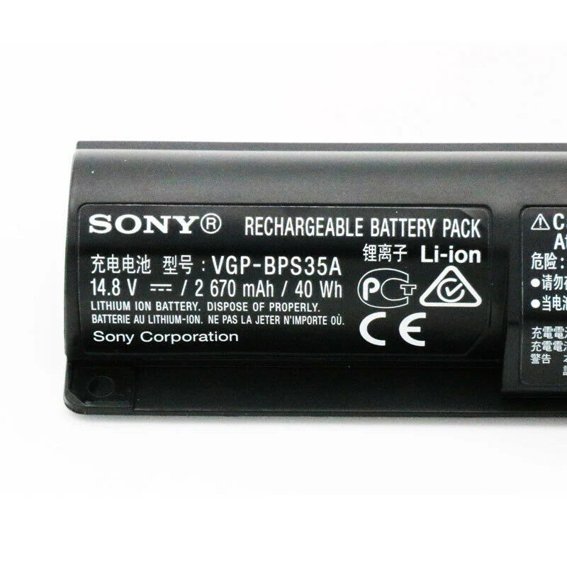 40wh Original VGP-BPS35A BPS35A Sony 14E 15E SVF1421V3CB SVF143A1RT Laptop Battery OneCart