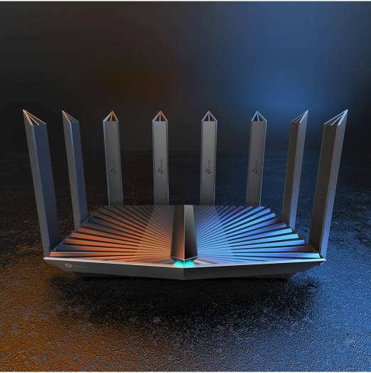 TP-Link Archer AX95 AX7800 Tri-Band Gigabit 8-Stream WiFi 6 Router 7800 Mbps Speed, 1×2.5 Gbps Port, 4×1 Gbps Ports, USB 3.0+2.0, OneMesh, 1.7 GHz Quad-Core CPU, Ideal for Gaming | ARCHER AX95 OneCart