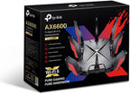 TP-Link Archer GX90 AX6600 Gaming Router, Tri-Band, Up to 6579 Mb/s Speed, Wi-Fi 6, 8x Antennas, 1 x Gigabit Port, USB 3.1, Black-Red | ARCHER GX90