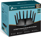 TP-Link Archer AX95 - AX7800 Tri-Band Gigabit 8-Stream Wi-Fi 6 Router, Up to 7800 Mbps Speed, 1×2.5 Gbps+4×1 Gbps Ports, 1.7 GHz Quad-Core CPU, USB 3.0+2.0, OneMesh , Ideal for Gaming Xbox/PS4