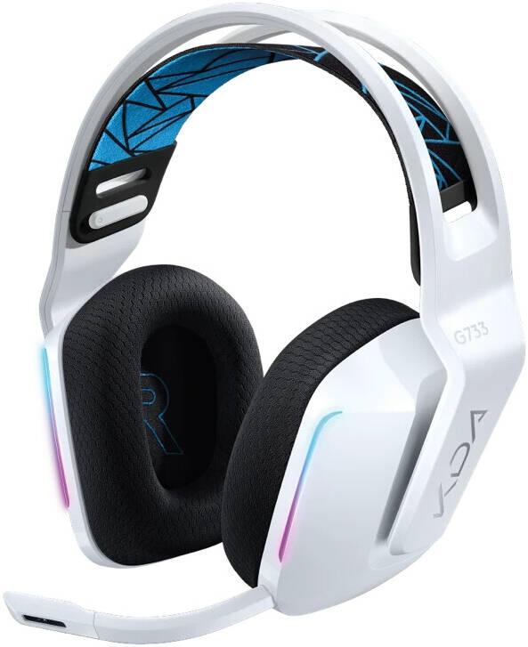 Logitech G733 LightSpeed Wireless RGB Gaming Headset, DTS Headphone:X 2.0, 16.8 Million RGB Colors, Lightweight Comfort, White | 981-000883 K DA EDITION OneCart