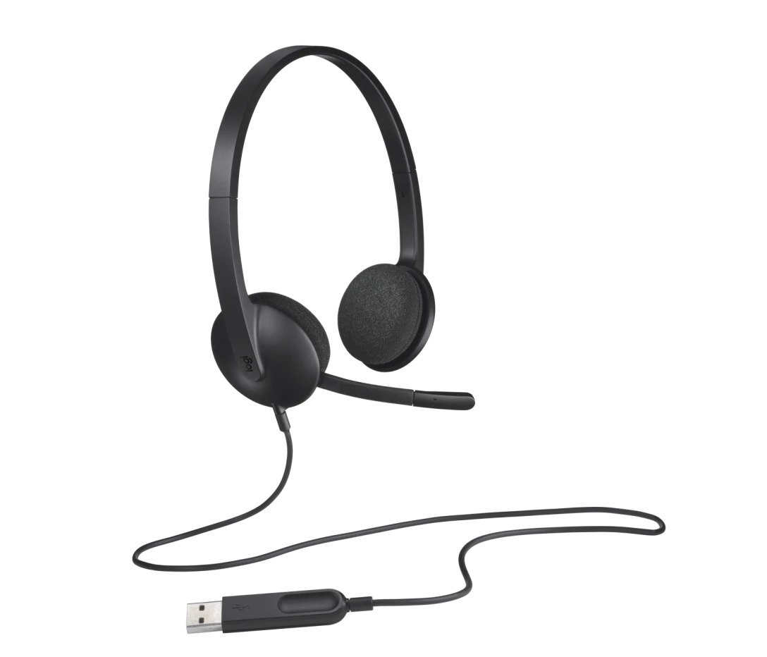 Logitech H340 Wired USB Headset | Stereo Headphones with Noise-Cancelling Microphone, Plug-and-Play USB Connection for PC, Mac&nbsp;and Laptop – Black | 981-000507 / 981-000475 OneCart