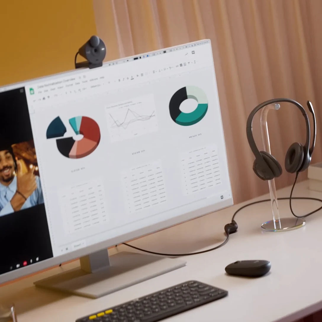 Logitech H390 USB Headset | Noise-Cancelling Microphone, Plug-and-Play USB Connection, Crystal-Clear Audio, Adjustable Headband – Bulk Packaging, Black | 981-000014 OneCart