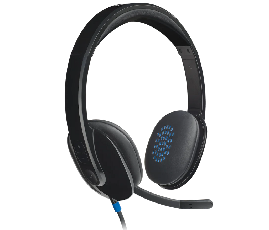 Logitech H540 Wired Stereo Headset with Noise-Cancelling Microphone, USB, On-Ear Controls, Mute Indicator, Compatible with PC/Mac/Laptop | Black OneCart
