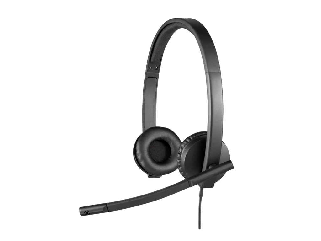 Logitech H570e USB Stereo Headphones, 30mm Drivers, 1.9m Cable, Plug-and-Play, Noise-Reducing Microphone | Black | 981-000575 OneCart
