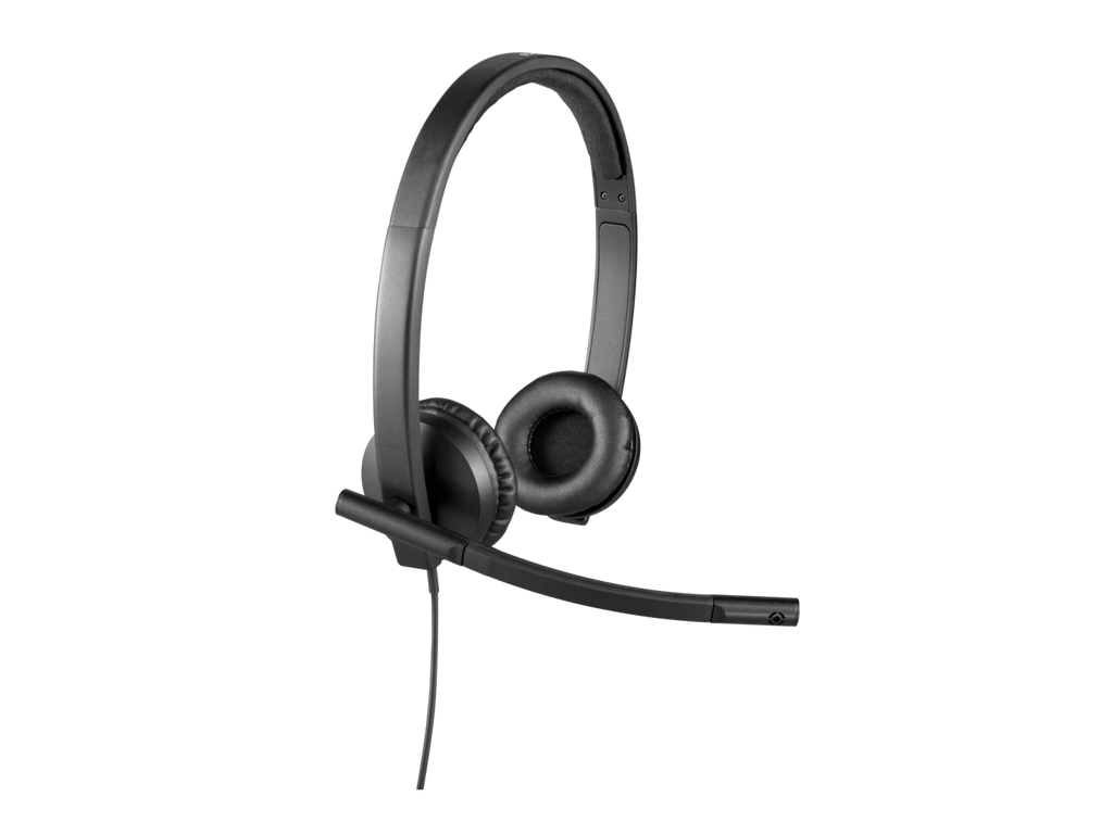 Logitech H570e USB Stereo Headphones, 30mm Drivers, 1.9m Cable, Plug-and-Play, Noise-Reducing Microphone | Black | 981-000575 OneCart