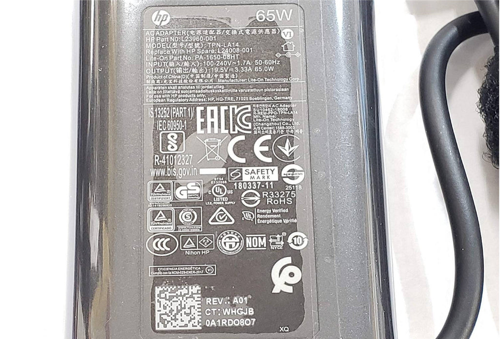 HP Original 65W 19.5V 3.33A HP L24008-001 Square Travel HP Laptop charger JS Bazar
